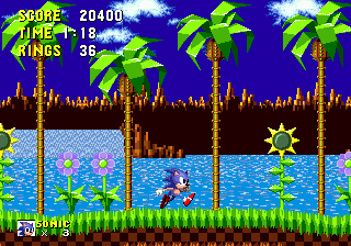 Green hill Zone general appearance.