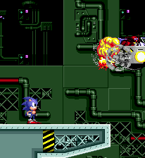 Oh no you don't. Take control of Sonic one last time and jump at his Egg-mobile before he flies away in it.