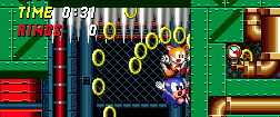If you spin dash too violently up the curve below these spikes, this is what will happen.