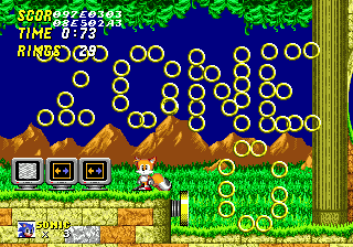 Yes, Tails did ruin this for me by collecting some of the rings when I finished it the first time. Git.