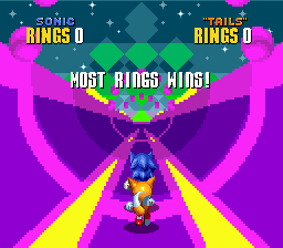 Special Stages are a straightforward race to collect the most rings. The first two segments are played, with the third used only as a tie-breaker.
