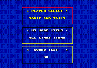 In the options menu you can change your character(s) in 1-player mode, switch between default and all-teleport items for 2-player mode, and play some of that excellent music to your hearts content.