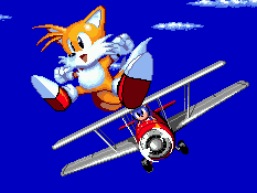 Tails' ending graphic.