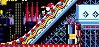 Knuckles has to get this last ring by being slightly sneaky and going up a slope made for Sonic, immediately after the first burst of speed-ups, after the last checkpoint. Jump as soon as you come out of them.