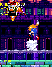 Afterwards, he'll leave the column of water behind, which slowly falls back down. If you're quick you can use it as a platform for an extra hit!