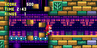 Playing as Knuckles, he barges his way straight through that wall and into his own brief course toward a separate boss area.