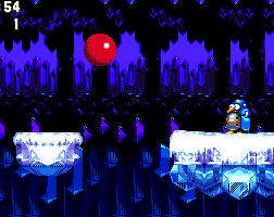 ..The following portions have numerous death drops (a real rarity for Sonic 3!), below the water so cross these platforms with care and watch out for the Penguinators.