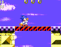 This gate is opened by a switch to the left, however its placement is different depending on whether you're playing Sonic 3 or Sonic 3 & Knuckles.