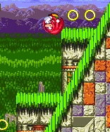 As Knuckles, you'll have difficulty with this high platform on the main route. His jump doesn't quite cut it.