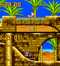A single lap loops through the map twice on separate paths. On the second, beware of the bridge, which dissolves when stepped on and drops you straight back in that quicksand.