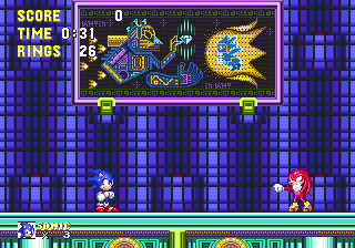 Sonic vs Knuckles at Hidden Palace Zone