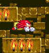 Knuckles can glide through the air. Jump and then hold the jump button again.