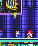 Knuckles is capable of blocking your spin dash attack. You'll simply bounce away from him if you try it..