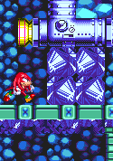 Ice barriers must be smashed with spin dash (Sonic) or fist (Knuckles) as the rock barriers were in Act 1.