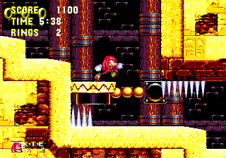 Sandopolis contains quite a mix of structural features, but is perhaps best known for its notorious internal corridors of deadly traps that weave their way around the massive level.