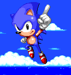 An emerald-less Sonic leaps out at you after the credits are done.