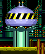 This capsule appears at the end of Zone 3. Destroy it to complete the level.