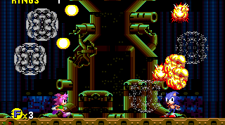 Amy makes a final appearance to congratulate you as the whole place is going up in flames. She's running towards you as we fade to white. Sonic CD: Done!