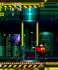 After seven attacks, Eggman finally calls it a day and makes a break for it.
